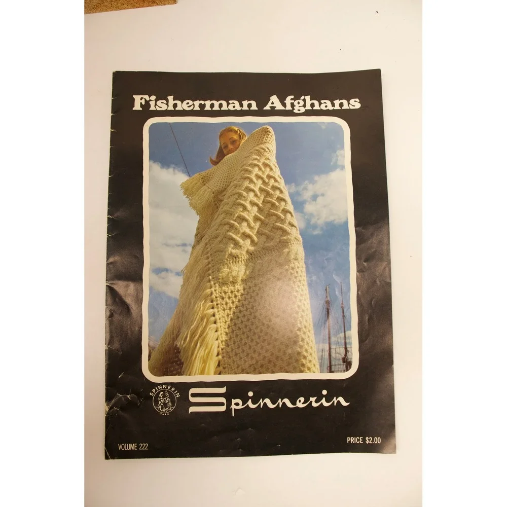 7 Vintage Afghan Crochet & Knitting Pattern Books Bernat McCall's Leisure Arts